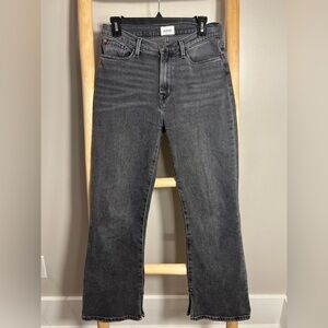 Hudson 28 denim Blair high-rise bootcut crop Women's Gray Jeans pockets